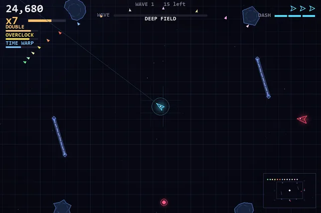 The first floor: cold blue space.