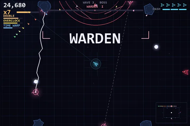 Pylons risen across the arena with lightning strung between them during a boss fight.